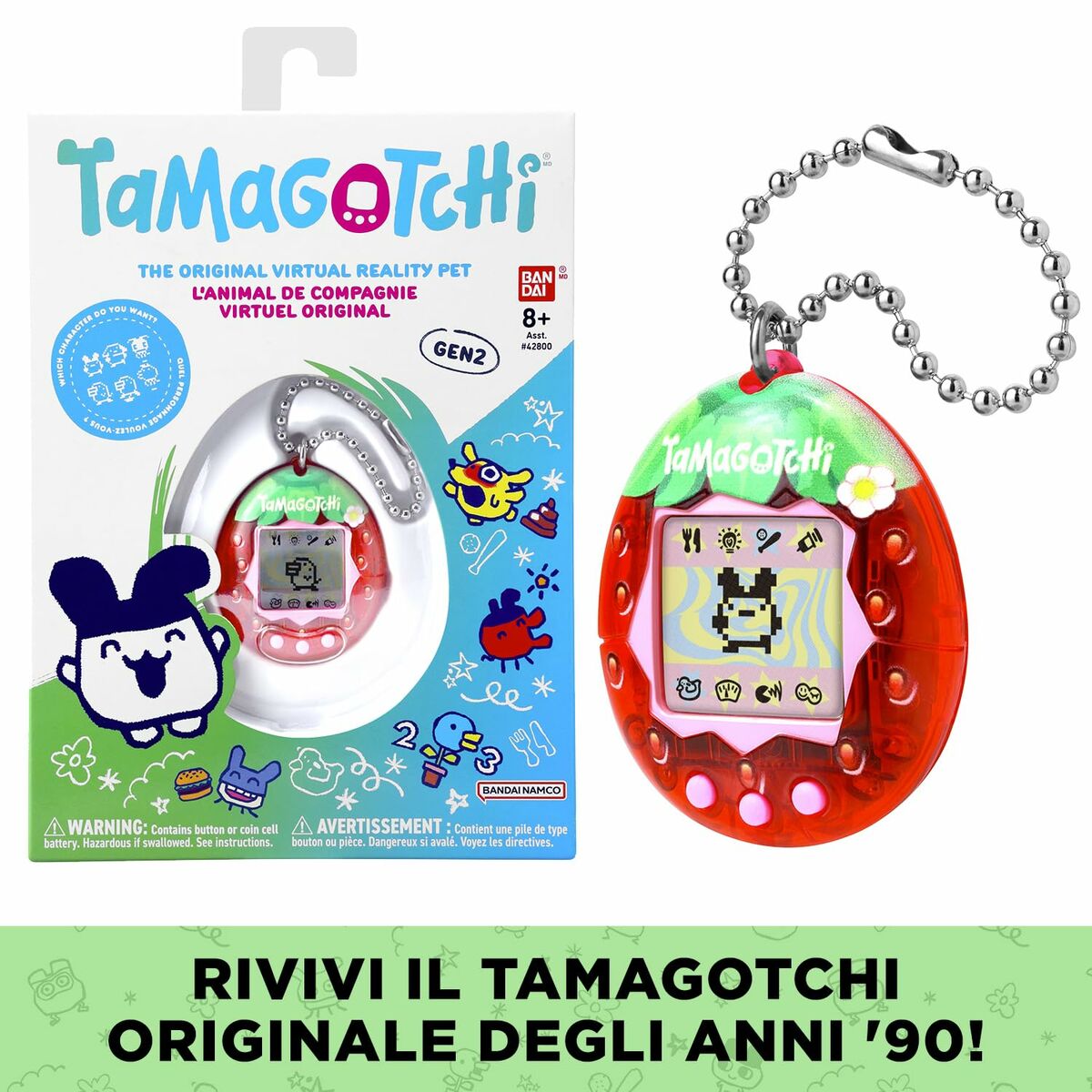 Interaktivt Husdjur Tamagotchi Fresh Strawberry-Leksaker och spel, Elektroniska leksaker-Tamagotchi-peaceofhome.se
