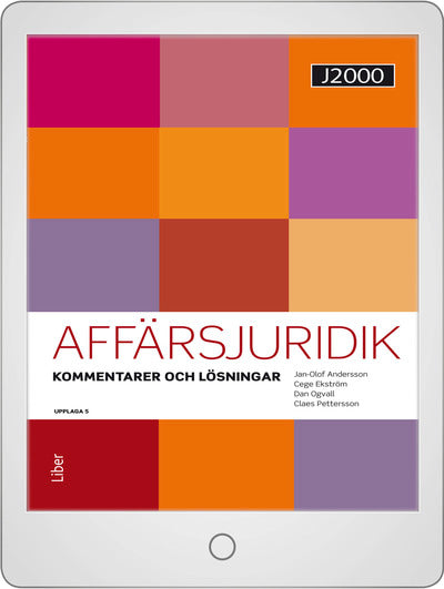 J2000 Affärsjuridik Kommentarer och lösningar Onlinebok-Digitala böcker-Liber-peaceofhome.se