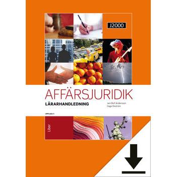 J2000 Affärsjuridik Lärarhandledning (nedladdningsbar) 12 mån-Digitala böcker-Liber-peaceofhome.se