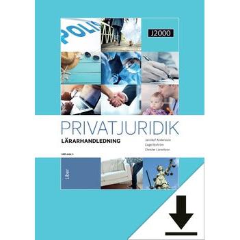 J2000 Privatjuridik Lärarhandledning (nedladdningsbar)-Digitala böcker-Liber-peaceofhome.se