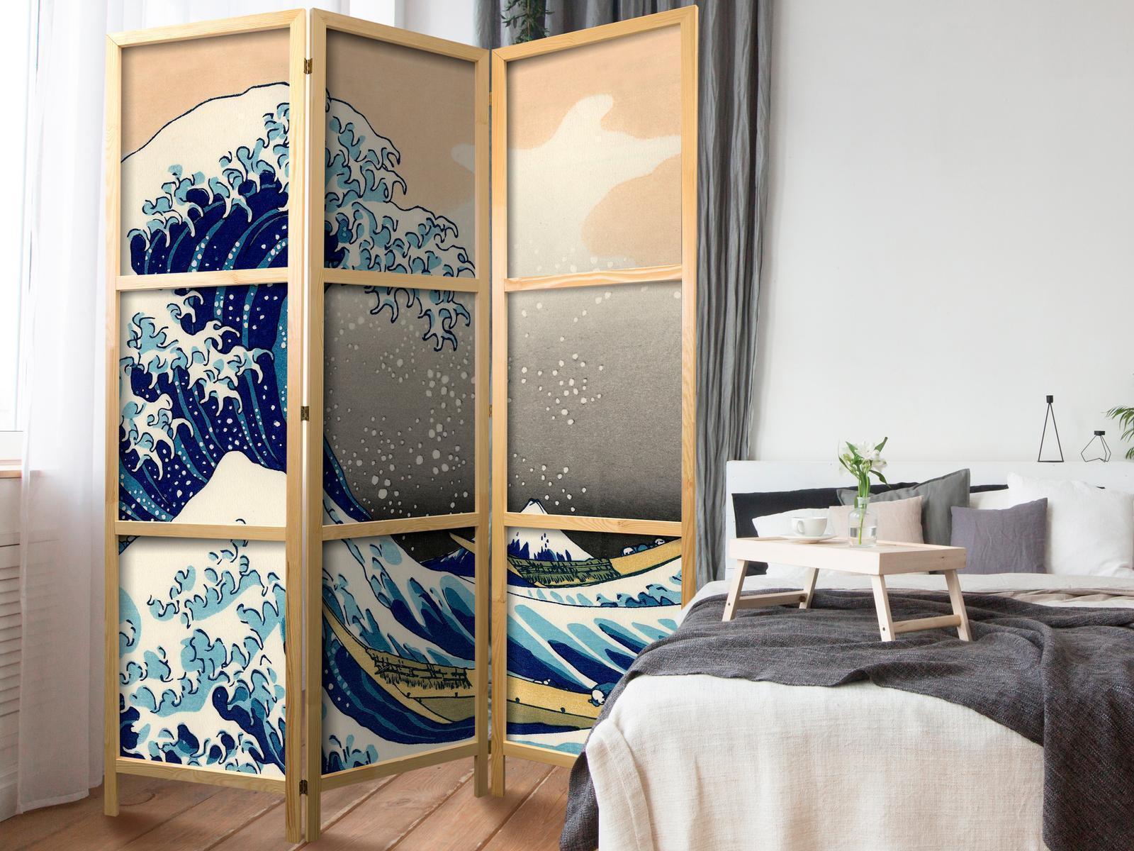 Japansk rumsavdelare - Great Wave in Kanagawa I-Japanska rumsavdelare-Artgeist-peaceofhome.se