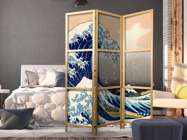 Japansk rumsavdelare - Great Wave in Kanagawa I-Japanska rumsavdelare-Artgeist-peaceofhome.se
