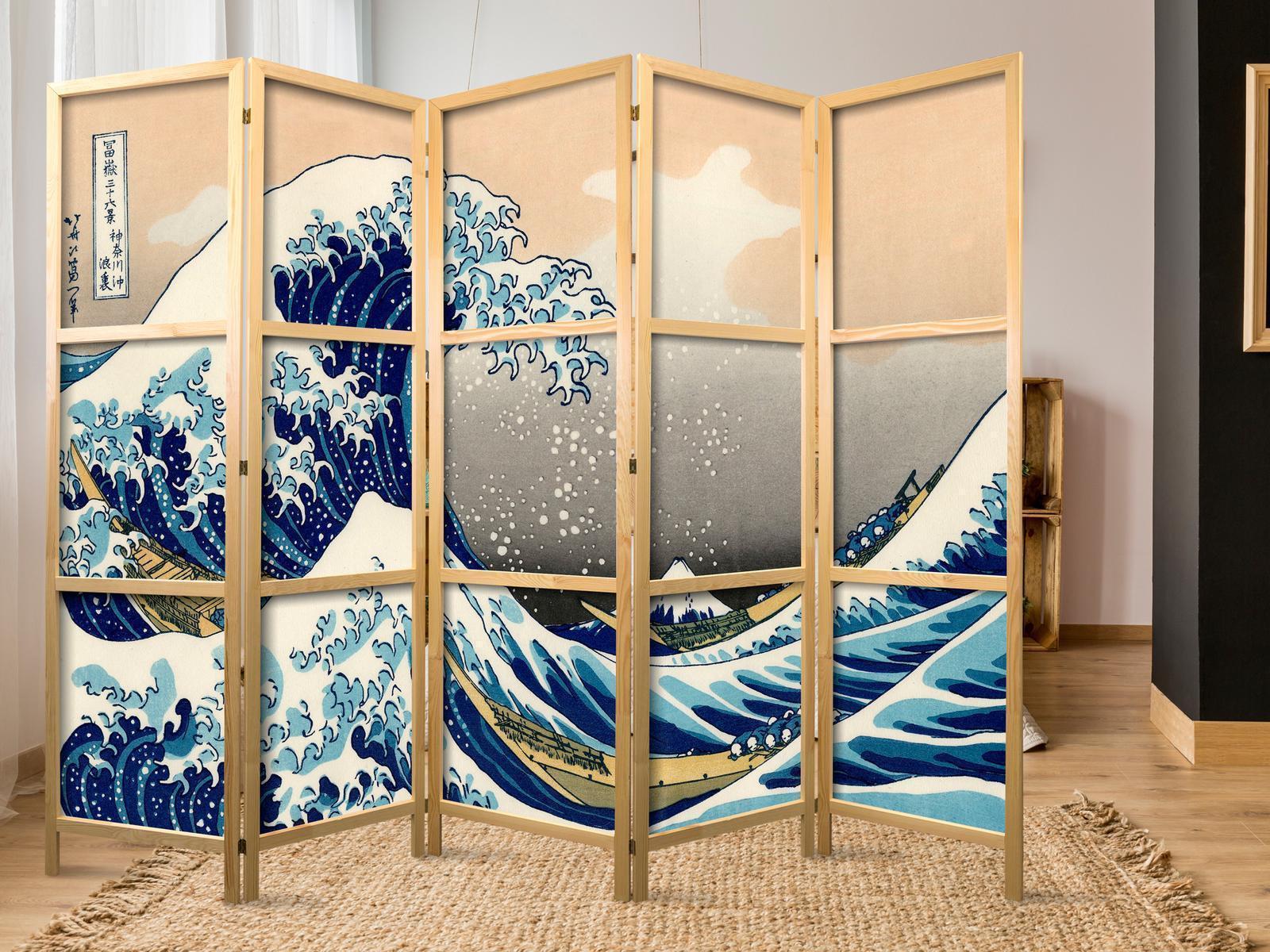 Japansk rumsavdelare - Great Wave in Kanagawa II-Japanska rumsavdelare-Artgeist-peaceofhome.se