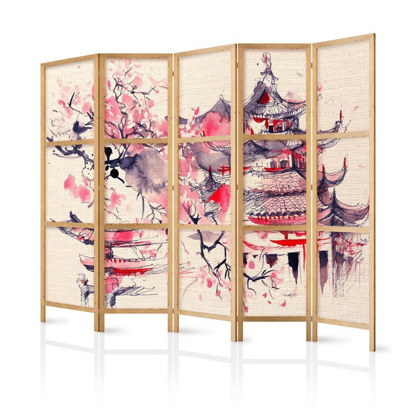 Japansk rumsavdelare - In a Temple-Japanska rumsavdelare-Artgeist-peaceofhome.se