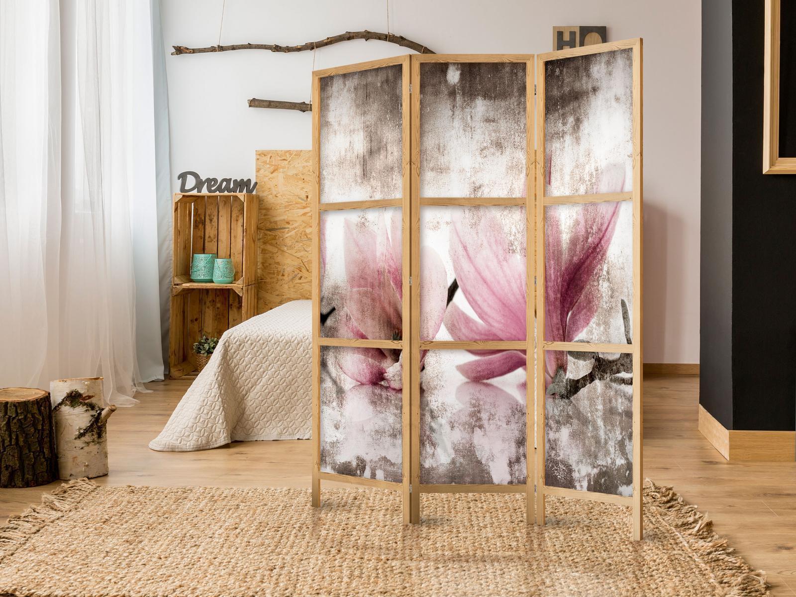 Japansk rumsavdelare - Retro Magnolias I-Japanska rumsavdelare-Artgeist-peaceofhome.se