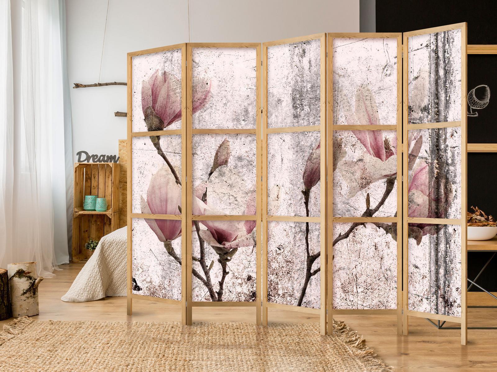 Japansk rumsavdelare - Vintage Magnolias II-Japanska rumsavdelare-Artgeist-peaceofhome.se