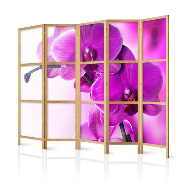 Japansk rumsavdelare - Violet Orchids II-Japanska rumsavdelare-Artgeist-peaceofhome.se