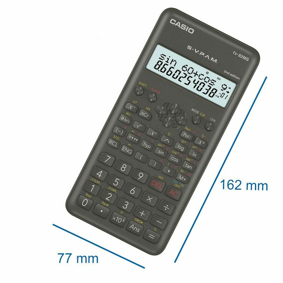 Kalkylator Casio FX-82MS-2 Svart-Kontor och Kontorsmaterial, Kontorselektronik-Casio-peaceofhome.se