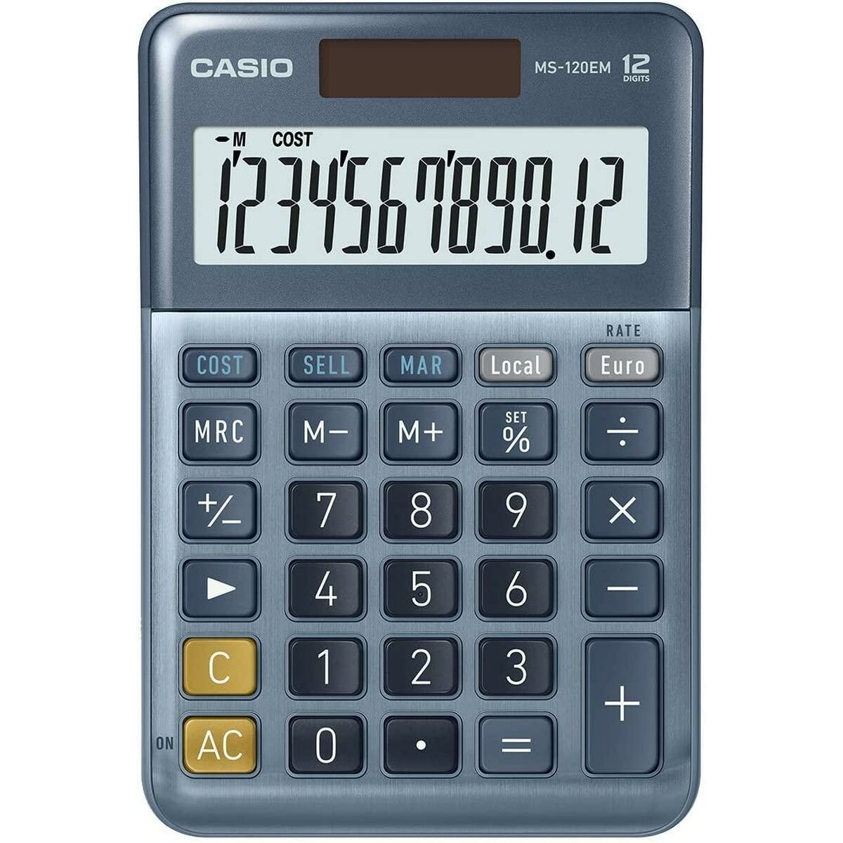 Kalkylator Casio MS-100EM Blå (10 antal)-Kontor och Kontorsmaterial, Kontorselektronik-Casio-peaceofhome.se