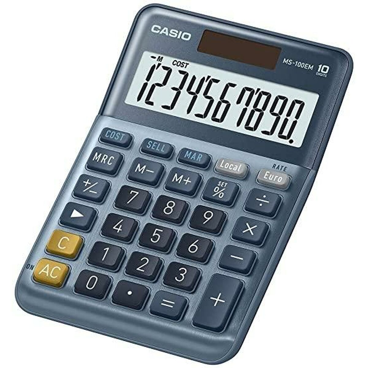 Kalkylator Casio MS-100EM Blå (10 antal)-Kontor och Kontorsmaterial, Kontorselektronik-Casio-peaceofhome.se