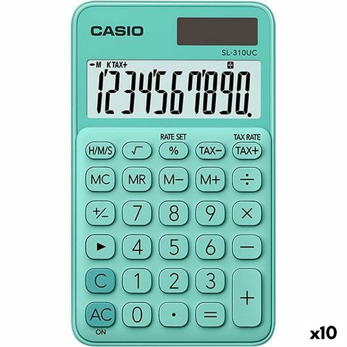 Kalkylator Casio SL-310UC Grön (10 antal)-Kontor och Kontorsmaterial, Kontorselektronik-Casio-peaceofhome.se