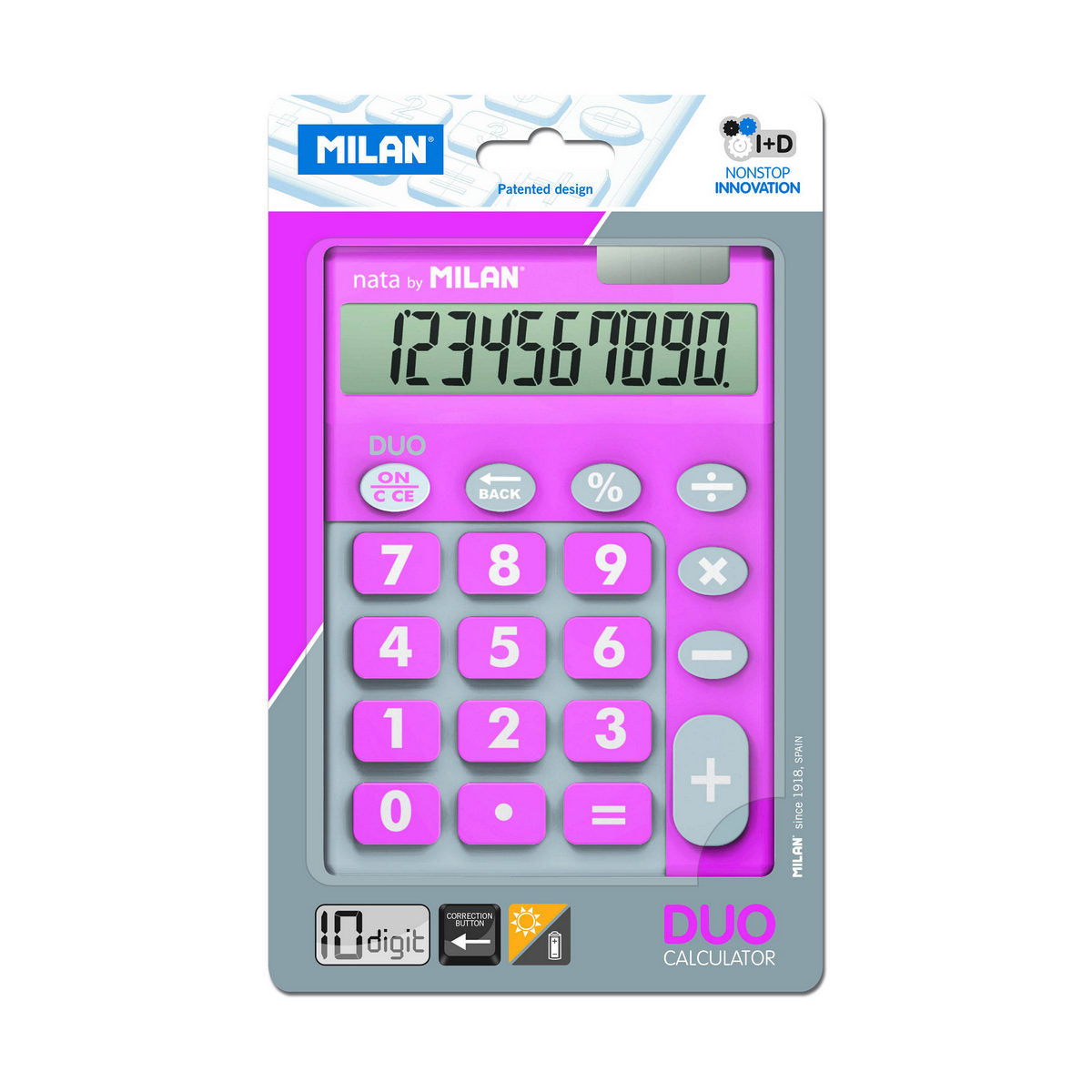 Kalkylator Milan Duo Calculator Rosa PVC-Kontor och Kontorsmaterial, Kontorselektronik-Milan-peaceofhome.se