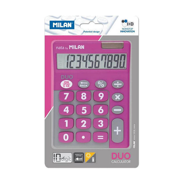 Kalkylator Milan Duo Calculator Rosa PVC-Kontor och Kontorsmaterial, Kontorselektronik-Milan-peaceofhome.se