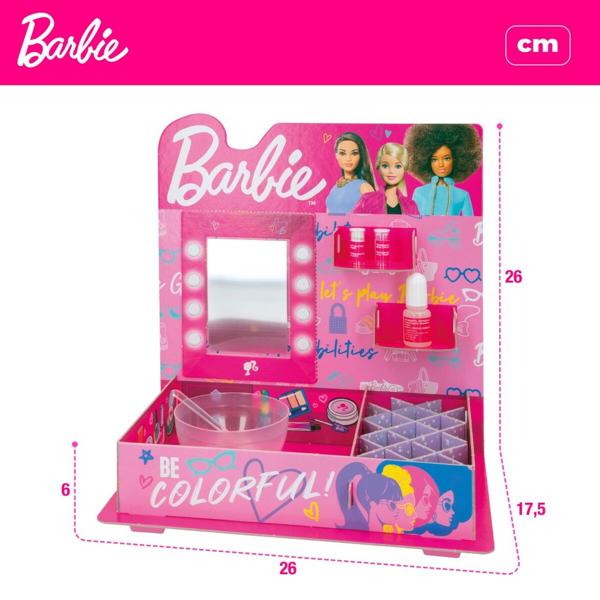 Kit to create Makeup Barbie Studio Color Change Läppstift 15 Delar-Leksaker och spel, Fancy klänning och accessoarer-Barbie-peaceofhome.se