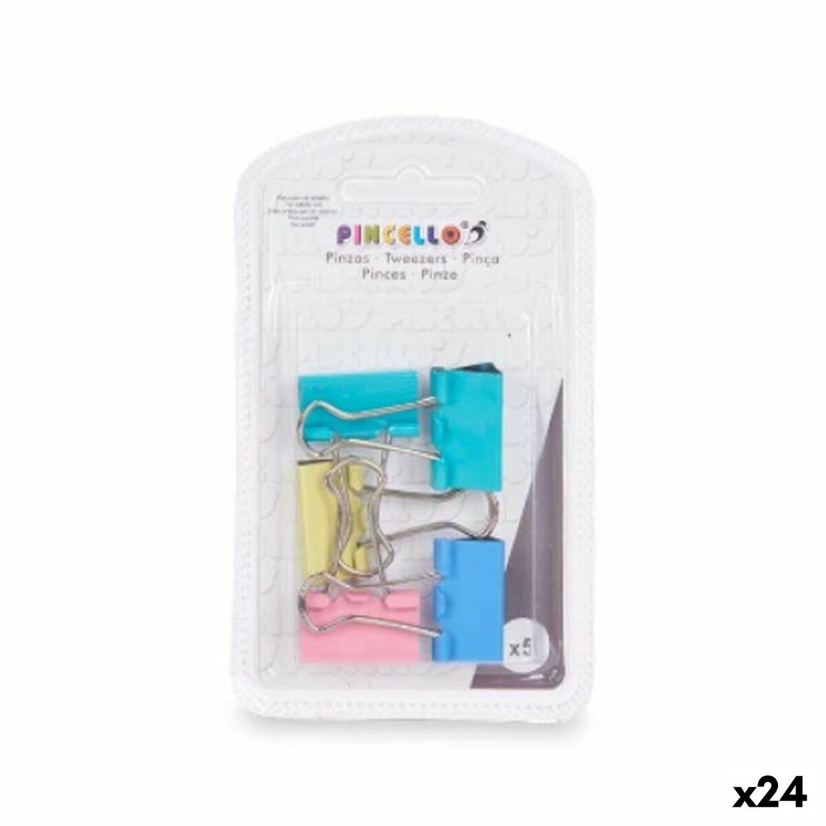 Klämmor Pincello 388 388 Multicolour Metall Gem Medium (24 antal)-Kontor och Kontorsmaterial, Kontorsmaterial-Pincello-peaceofhome.se