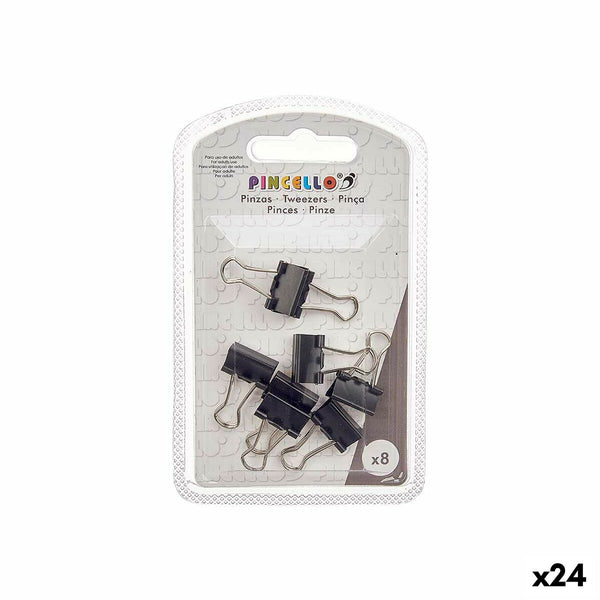 Klämmor Pincello 390 390 Svart Metall Gem Liten (24 antal)-Kontor och Kontorsmaterial, Kontorsmaterial-Pincello-peaceofhome.se