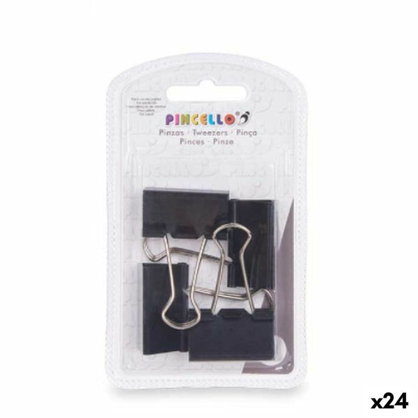 Klämmor Pincello 392 392 Svart Metall Gem Stor (24 antal)-Kontor och Kontorsmaterial, Kontorsmaterial-Pincello-peaceofhome.se