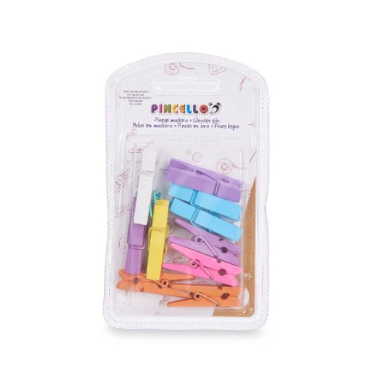 Klämmor Pincello 397 397 Multicolour Trä Medium (24 antal)-Kontor och Kontorsmaterial, Kontorsmaterial-Pincello-peaceofhome.se