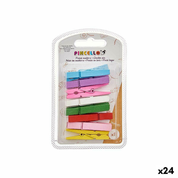 Klämmor Pincello 398 398 Multicolour Trä Stor (24 antal)-Kontor och Kontorsmaterial, Kontorsmaterial-Pincello-peaceofhome.se