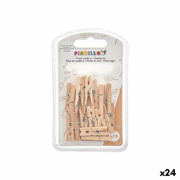 Klämmor Pincello 399 399 Brun Trä Liten (24 antal)-Kontor och Kontorsmaterial, Kontorsmaterial-Pincello-peaceofhome.se