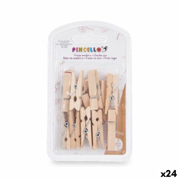 Klämmor Pincello 400 400 Brun Trä Medium (24 antal)-Kontor och Kontorsmaterial, Kontorsmaterial-Pincello-peaceofhome.se