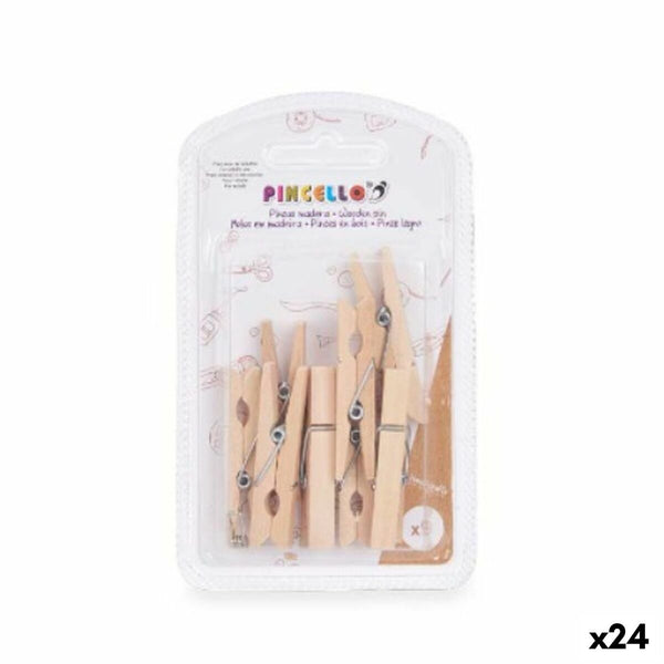 Klämmor Pincello 401 401 Brun Trä Stor (24 antal)-Kontor och Kontorsmaterial, Kontorsmaterial-Pincello-peaceofhome.se