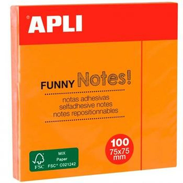 Klisterlappar Apli Orange 7,5 x 7,5 cm (12 antal)-Kontor och Kontorsmaterial, Pappersprodukter för kontoret-Apli-peaceofhome.se