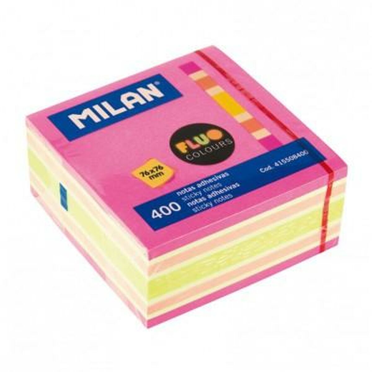 Klisterlappar Milan Multicolour 76 x 76 mm (12 antal)-Kontor och Kontorsmaterial, Pappersprodukter för kontoret-Milan-peaceofhome.se