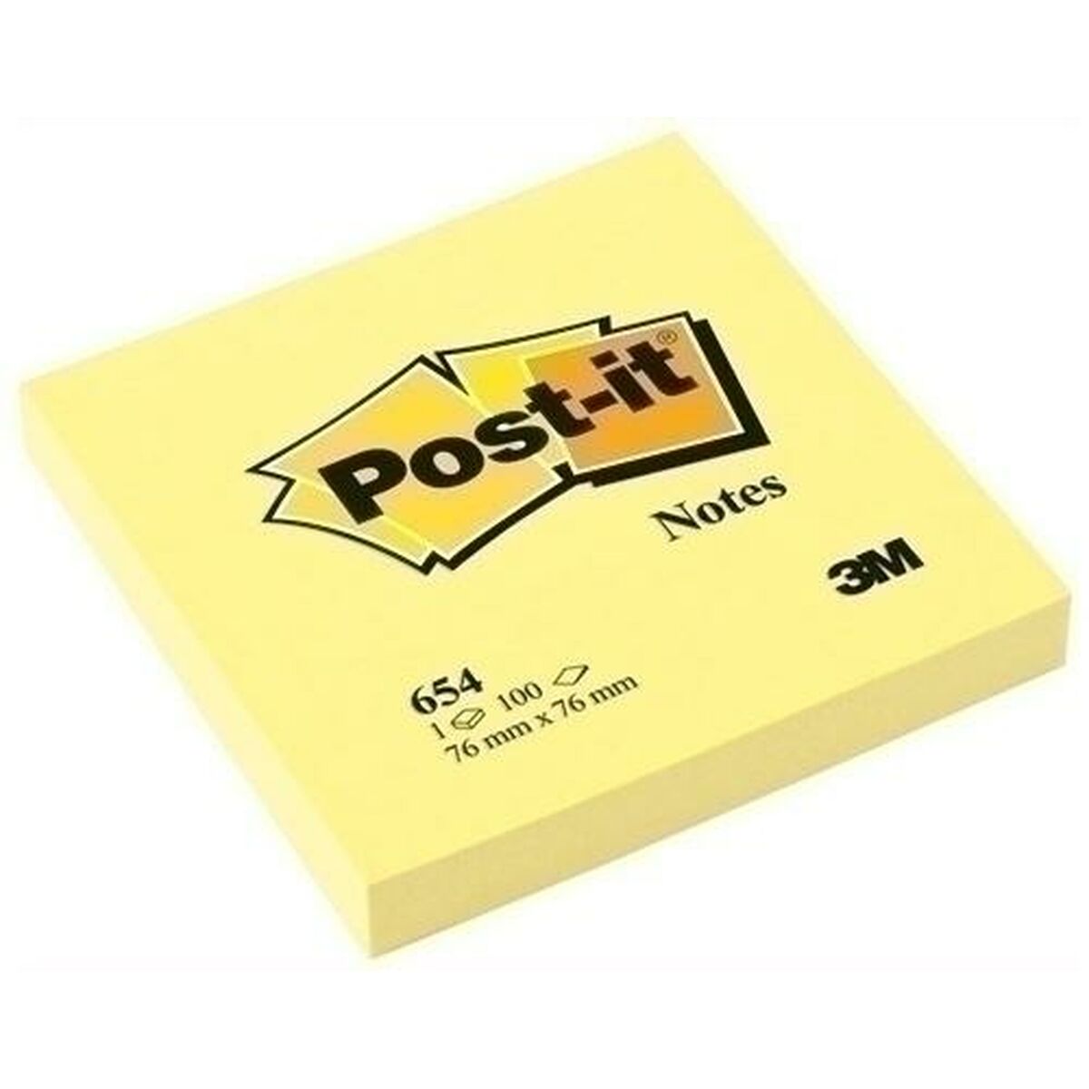 Klisterlappar Post-it 76 x 76 mm Gul (2 antal)-Kontor och Kontorsmaterial, Pappersprodukter för kontoret-Post-it-peaceofhome.se