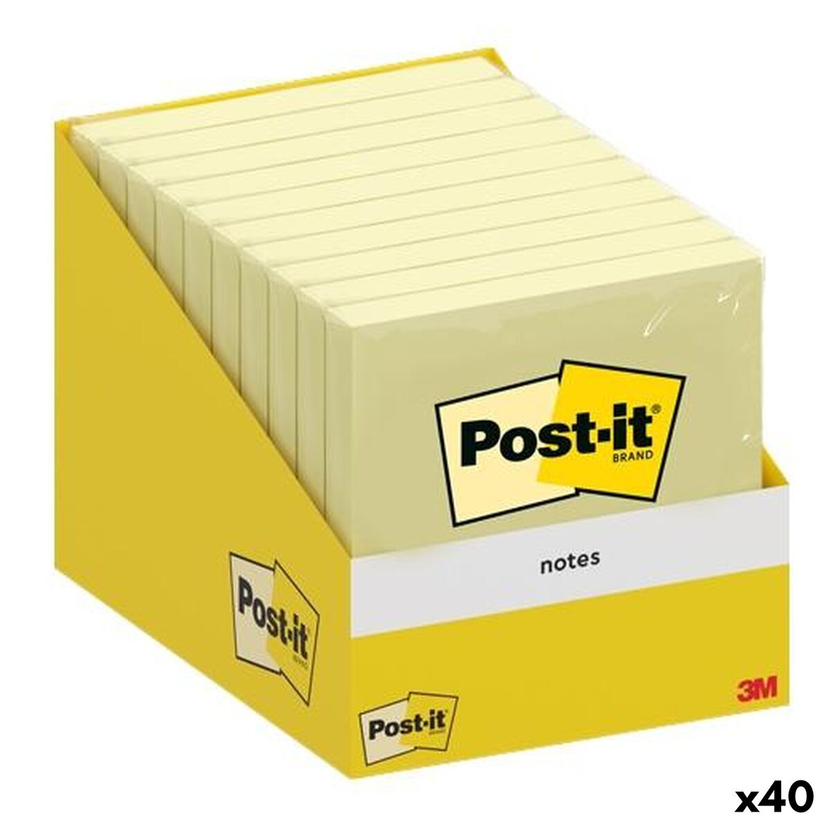 Klisterlappar Post-it Gul 76 x 76 mm 10 Delar (40 antal)-Kontor och Kontorsmaterial, Pappersprodukter för kontoret-Post-it-peaceofhome.se