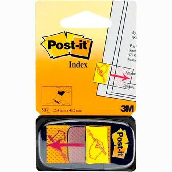 Klisterlappar Post-it INDEX 680 Gul 25 x 50 mm-Kontor och Kontorsmaterial, Kontorsmaterial-Post-it-peaceofhome.se