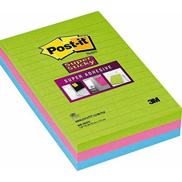 Klisterlappar Post-it Multicolour 15,2 x 10,2 cm-Kontor och Kontorsmaterial, Pappersprodukter för kontoret-Post-it-peaceofhome.se