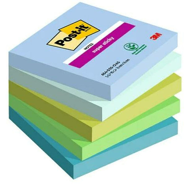 Klisterlappar Post-it Super Sticky Multicolour 5 Delar 76 x 76 mm-Kontor och Kontorsmaterial, Pappersprodukter för kontoret-Post-it-peaceofhome.se