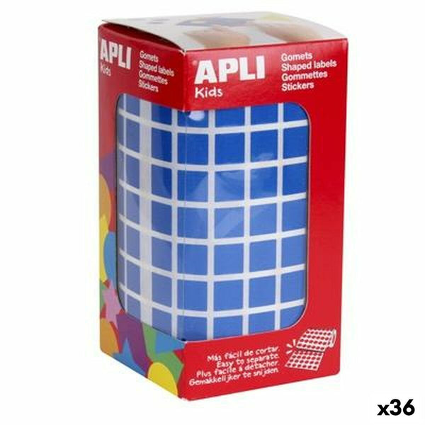 Klistermärken Apli Gomets Blå Fyrkantig (36 antal)-Kontor och Kontorsmaterial, Kontorsmaterial-Apli-peaceofhome.se