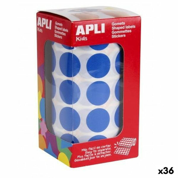 Klistermärken Apli Gomets Blå Rund (36 antal)-Kontor och Kontorsmaterial, Kontorsmaterial-Apli-peaceofhome.se