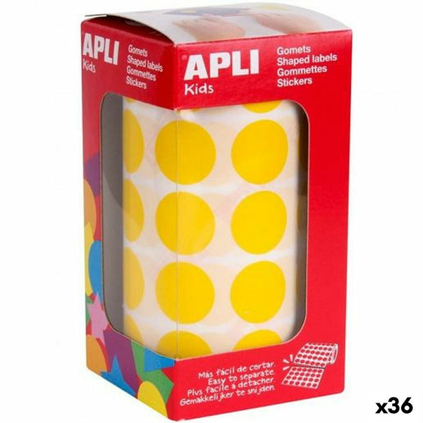 Klistermärken Apli Gomets Gul Geometrisk (36 antal)-Kontor och Kontorsmaterial, Kontorsmaterial-Apli-peaceofhome.se