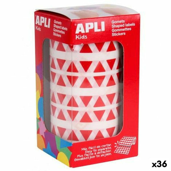 Klistermärken Apli Gomets Röd Triangulär (36 antal)-Kontor och Kontorsmaterial, Kontorsmaterial-Apli-peaceofhome.se