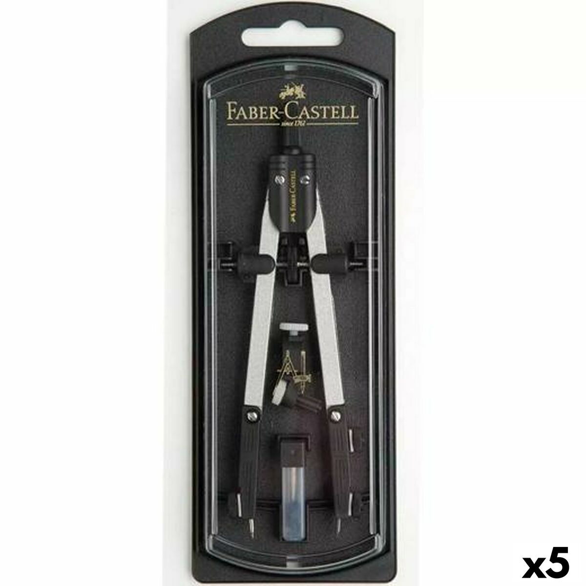 Kompass Faber-Castell 17 cm Dodatki (5 antal)-Kontor och Kontorsmaterial, Skol- och utbildningsmaterial-Faber-Castell-peaceofhome.se