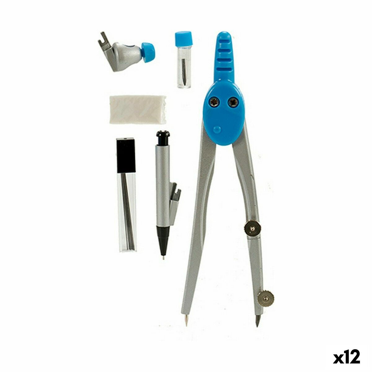 Kompass Pincello 2,5 x 19,5 x 10 cm Pennset (12 antal)-Kontor och Kontorsmaterial, Skol- och utbildningsmaterial-Pincello-peaceofhome.se