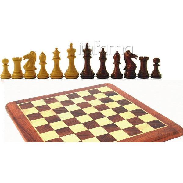 Komplett schack set E001 Schackbräde i rosenträ 52x52x2 cm och Kungens höjd 10cm-Schack-Klevrings Sverige-peaceofhome.se