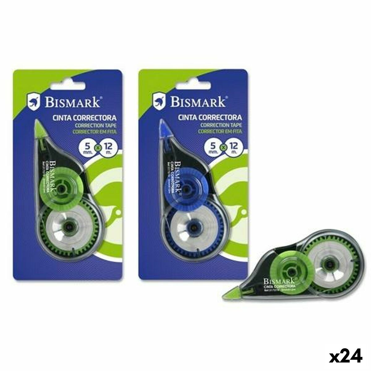 Korrigeringstejp Bismark 5 mm 12 m (24 antal)-Kontor och Kontorsmaterial, Kulspetspennor, pennor och skrivverktyg-Bismark-peaceofhome.se