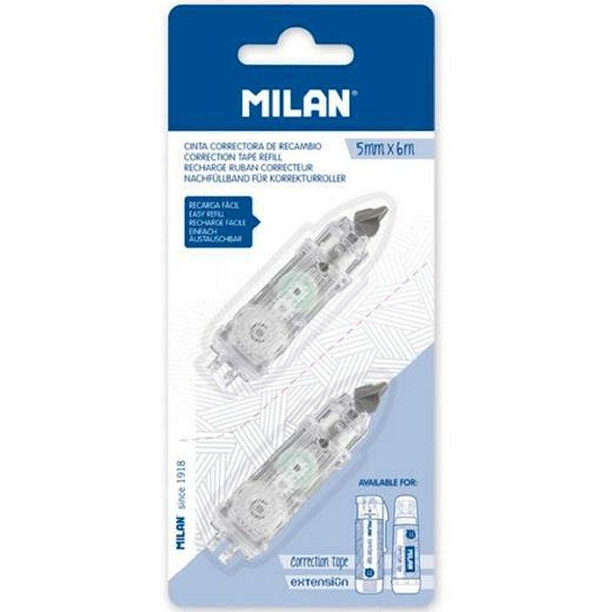 Korrigeringstejp Milan (2 Delar) (12 antal)-Kontor och Kontorsmaterial, Kulspetspennor, pennor och skrivverktyg-Milan-peaceofhome.se