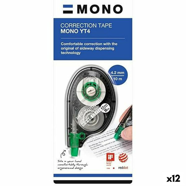 Korrigeringstejp Tombow Mono 4,2 mm x 10 m (12 antal)-Kontor och Kontorsmaterial, Kulspetspennor, pennor och skrivverktyg-Tombow-peaceofhome.se