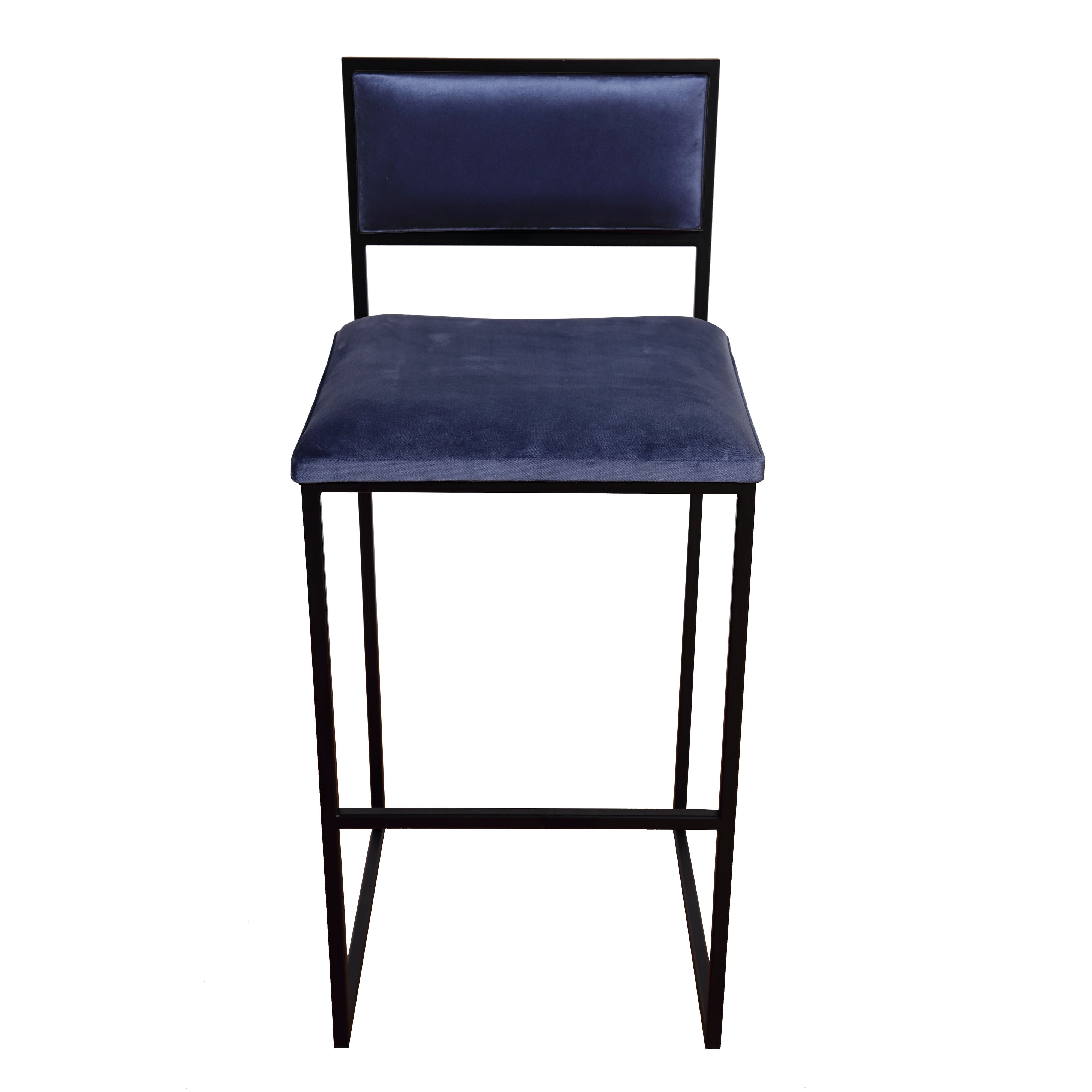 Kraljevic Bar Chair - Svart - Sitthöjd 66 cm - Velvet-Kraljevic Design-peaceofhome.se