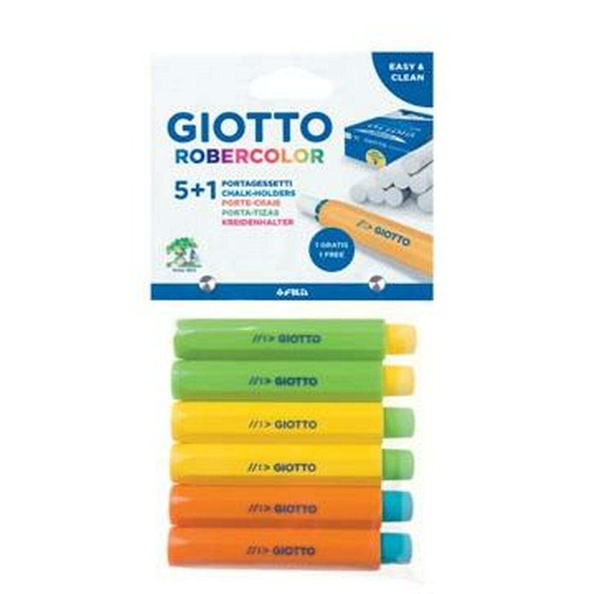 Krithållare Giotto Multicolour 6 antal 6 Delar-Kontor och Kontorsmaterial, Kulspetspennor, pennor och skrivverktyg-Giotto-peaceofhome.se