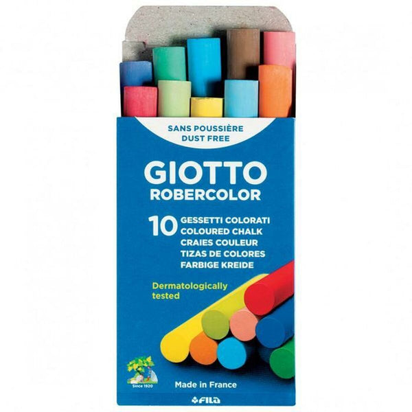 Kritor Giotto F538900 Kritor Vit Multicolour 10 antal-Kontor och Kontorsmaterial, Kulspetspennor, pennor och skrivverktyg-Giotto-peaceofhome.se