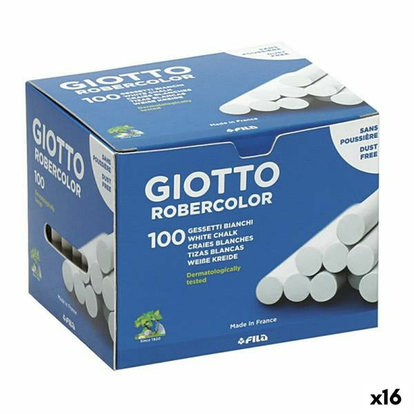 Kritor Giotto Robercolor Vit 16 antal-Kontor och Kontorsmaterial, Kulspetspennor, pennor och skrivverktyg-Giotto-peaceofhome.se