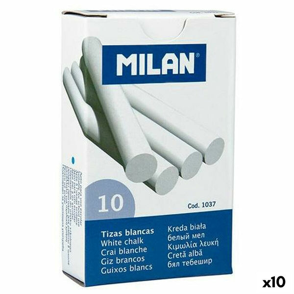 Kritor Milan Vit 10 Delar (10 antal)-Kontor och Kontorsmaterial, Kulspetspennor, pennor och skrivverktyg-Milan-peaceofhome.se