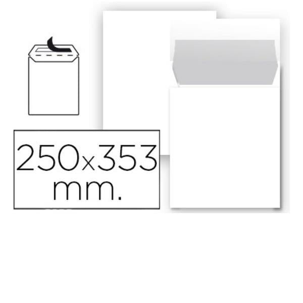 Kuvert Liderpapel SB91 Vit Papper 250 x 353 mm (1 antal) (25 antal)-Kontor och Kontorsmaterial, Kuvert och posttillbehör-Liderpapel-peaceofhome.se