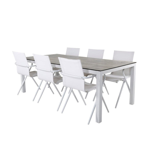 LINA LLAMA Matbord 205x100 cm + 6 stolar | Utemöbler-Matgrupp Utomhus-Venture Home-peaceofhome.se
